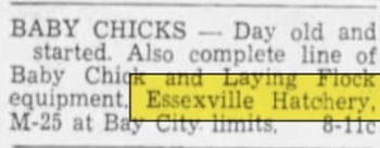 Essexville Hatchery - June 1952 Ad